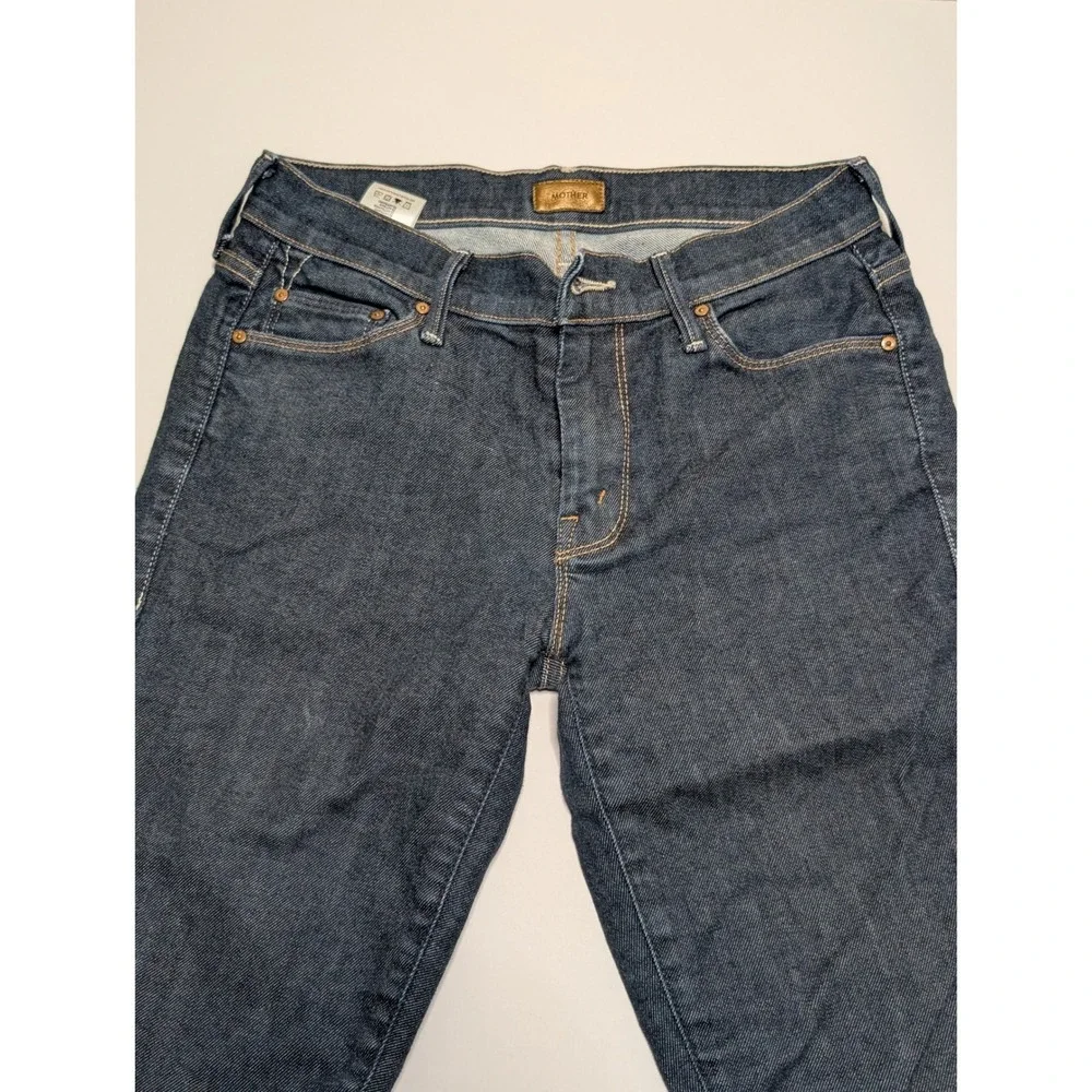 Mother‎ The Looker Crop Skinny Jeans Dark Wash Indigo Stretch Denim Size 26 USA